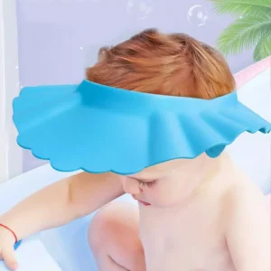 baby kid bath water soap head ear protector adjustable shower visor shield guard